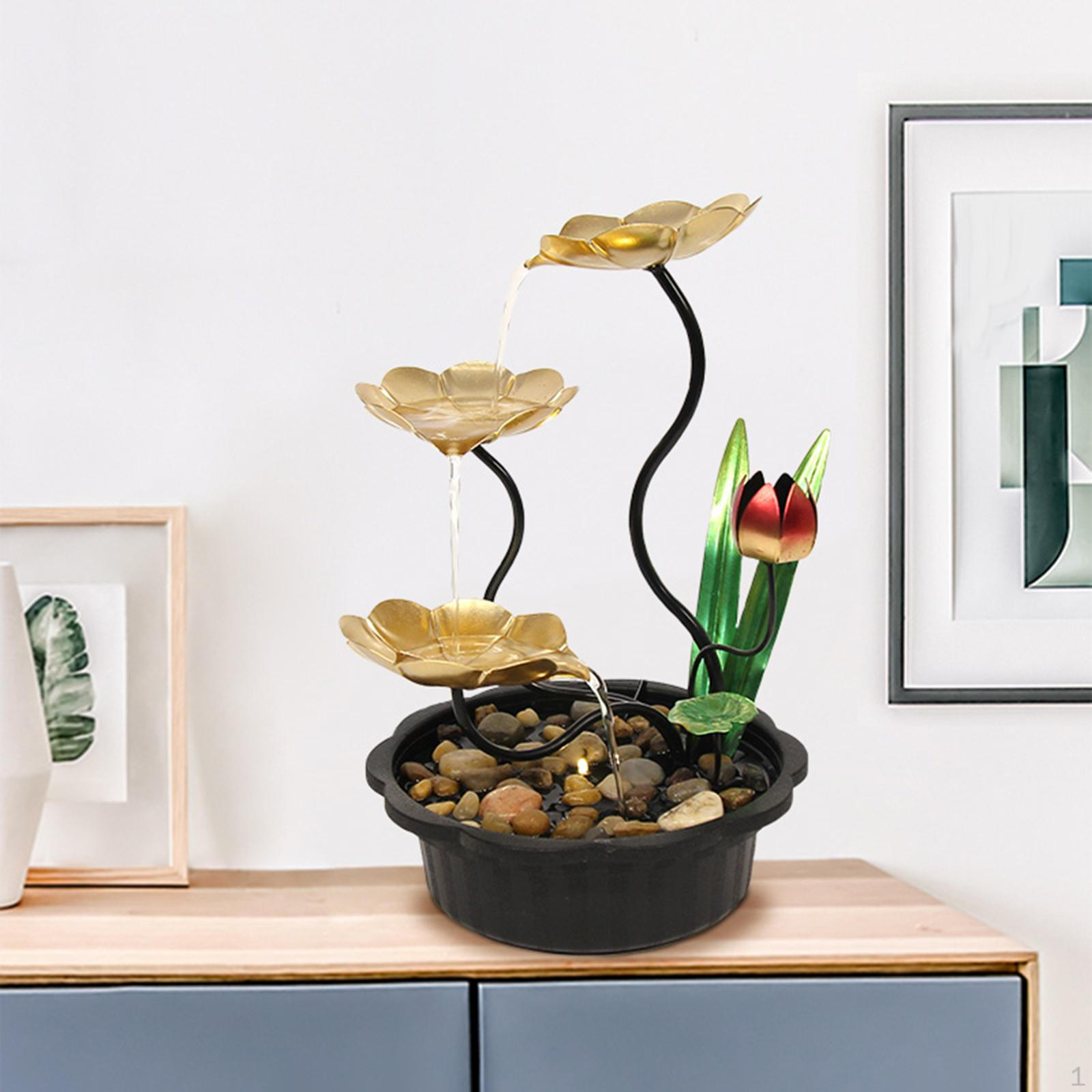 

Electric Tabletop Fountains 3 Tiers Feng Shui Flowing Water for Office Decor