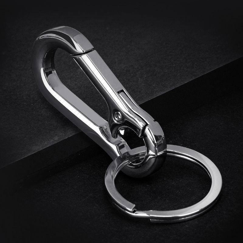 Men Stainless Steel Horseshoe Buckle Climbing Keychain Anti-Lost Buckle Hanging  Key Ring Car Decoration Gift