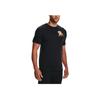 Under Armour Trainings-T-Shirt mit Cartoon-Print, locker, bequem, Rundhalsausschnitt, kurzärmelig, Herren-Tops, Schwarz 1366449-001