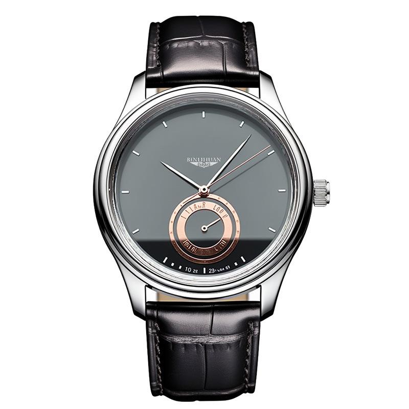 Minimalist Business Watch for Men Quartz Clock Leather Wristwatch