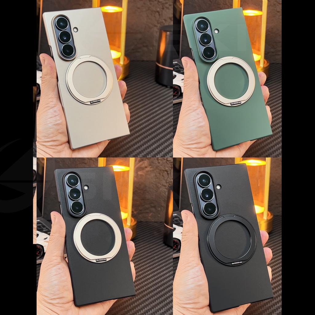 Magnetic Wireless Charge Ring Holder Case For Samsung Galaxy Z Trifold Screen Glass Protective Cover For Galaxy Z Trifold Case