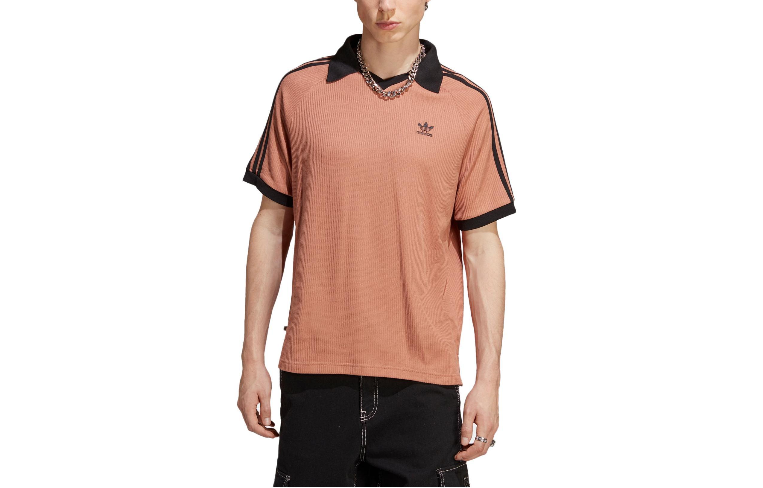 adidas originals Adicolor Classics Waffle Polo Shirt Brown HS2083 XXL