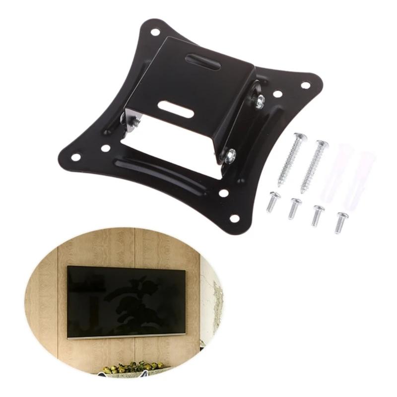 Space Saving Wall Bracket for Flat Screen Displays Providing Flexible Viewing Positions Through Tilt Adjustment