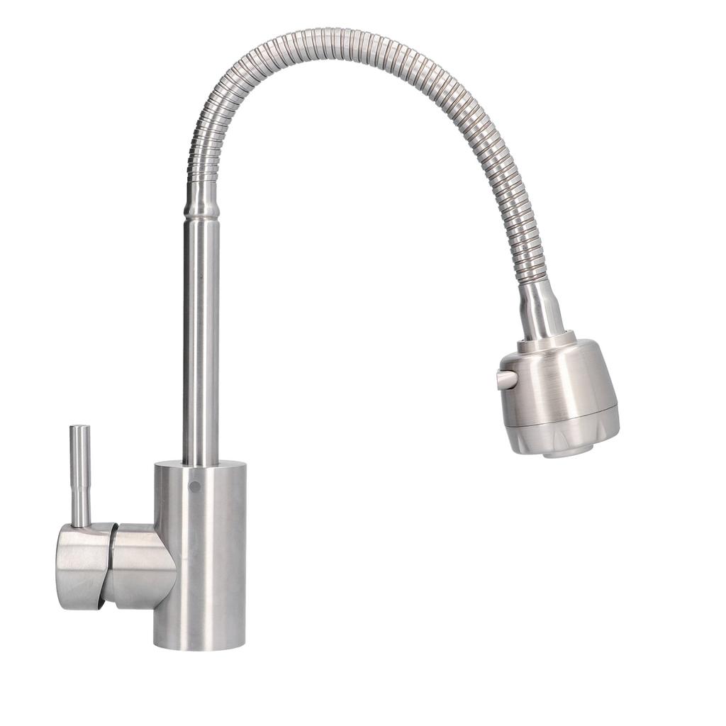 Uniwersalna bateria wodna ze stali nierdzewnej do umywalki łazienkowej, bateria ciepłej i zimnej wody z 2 biegami dla