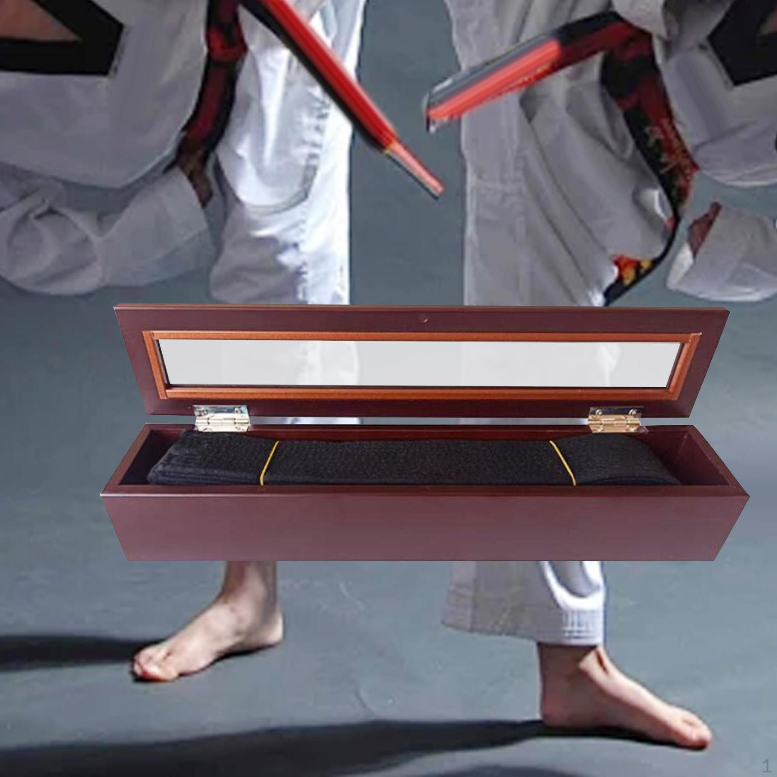 

Подарочная деревянная коробка с поясом для каратэ, демонстрация коллекции, держатель для тхэквондо