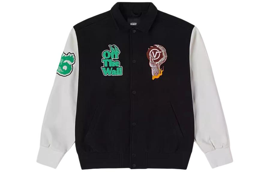 Vans SS24 Baseball Jacket Coat Unisex Black VN000GP5BLK Ｍ