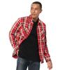 DAILY Cotton Flannel Check Size 034 6115129 Shirt, Men's Small, Red,