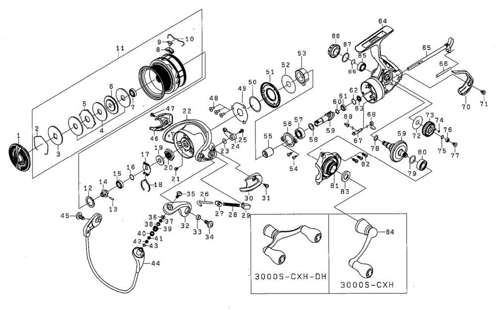 Daiwa Genuine Parts 18 Emeraldas AIR LT3000S-CXH-DH Handle Cap Part Number 88 Part Code 151202 00060042151202