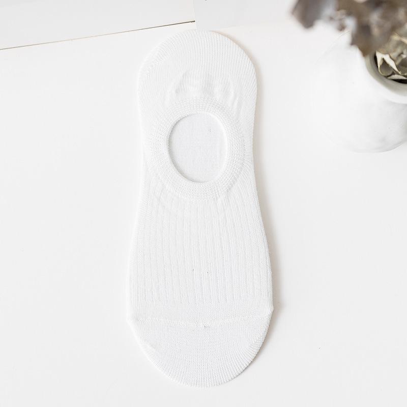 Frühlings- und Sommersocken, Damen Unsichtbare Kurze Socken, Dünne Flachmündige Silikon Anti-Rutsch und Nicht-rutschende Fersensocken, Einfarbige Socken