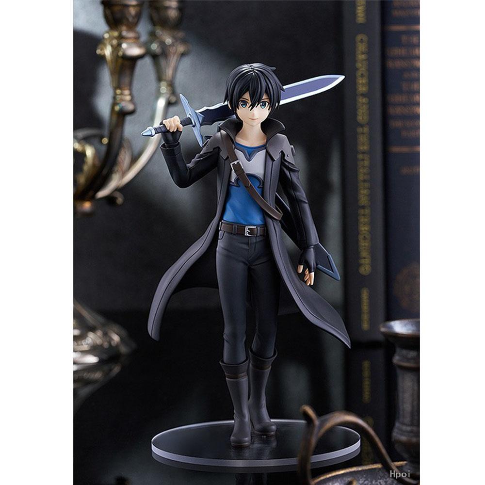 17CM Kirito Figure Sword Art Online Anime Cute Standing Posture Model Desktop Toy Doll Cool Gift Collection Ornaments PVC