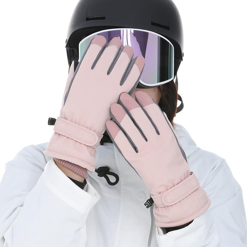 Winter Cycling Gloves Non Slip Touch Ski Gloves Snowboard Accessories Waterproof Pocket Warm Men's and Women's Thermal Gloves