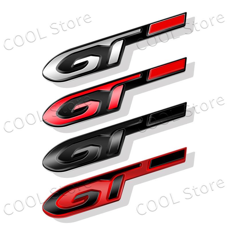 3D Chrome Metal GT Logo Emblem Fender Rear Trunk Body Sticker For Peugeot 208 308 508 2008 3008 5008 GT Line Decoration