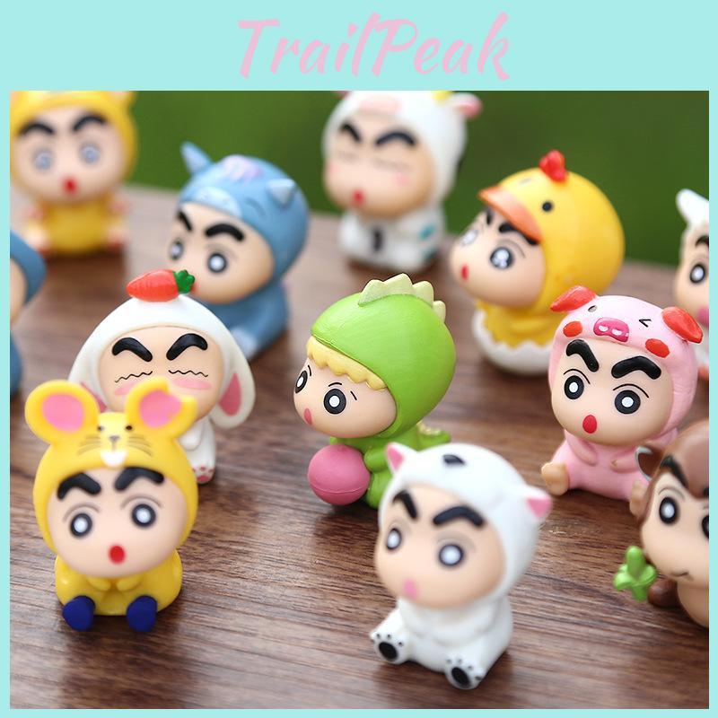 12 Crayon Shinchan Zodiac Figures Desktop Dolls Anime Collectibles Gift Toys