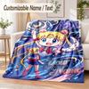 Sailor Moon Personalizowany Koc Flanelowy Miękki Ciepły na Sofę Łóżko do Użytku Domowego