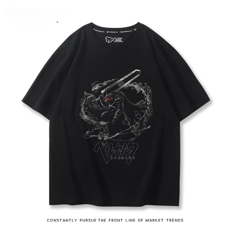 Berserk anime potisk osobnosti 100% bavlna tričko léto venkovní ležérní pohodlný trend street pánské oblečení