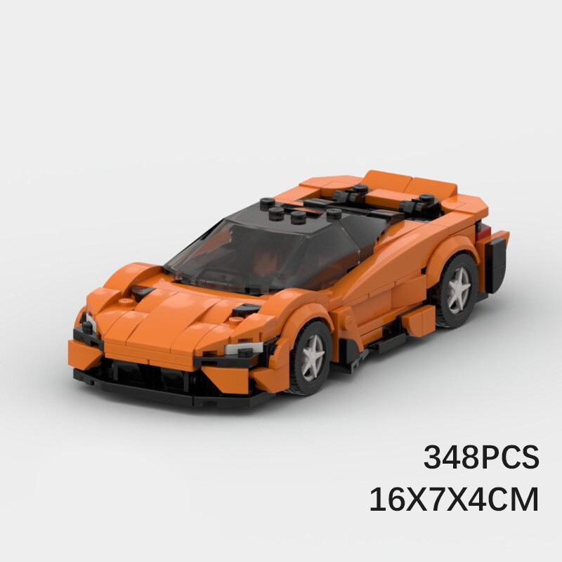 Building Block Compatible With 111603 Mclaren 765Lt Assembled Sports Car Model Speed Series 8 Grid Car