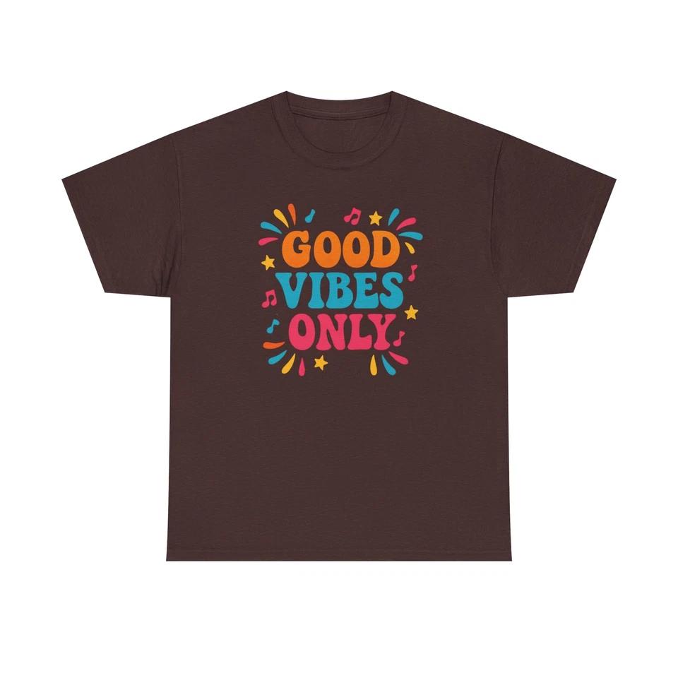 Good Vibes Only Trendy Graphic Premium Cotton Tee 3 S