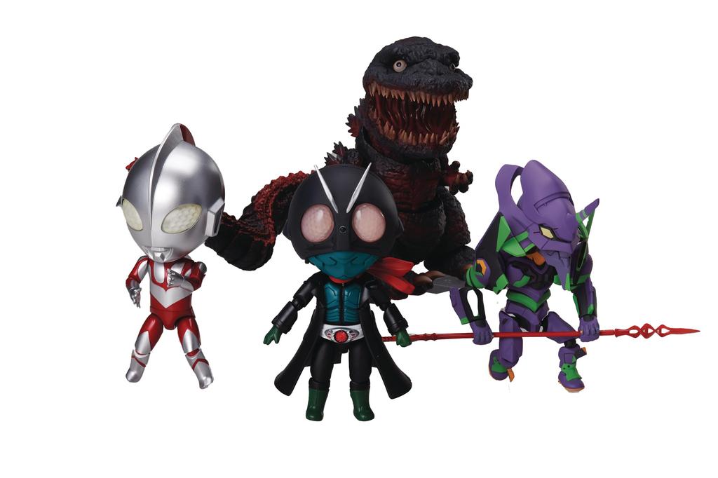 eICOCO New Japan Heroes Universe Full Action Deformed Figure Set of 4