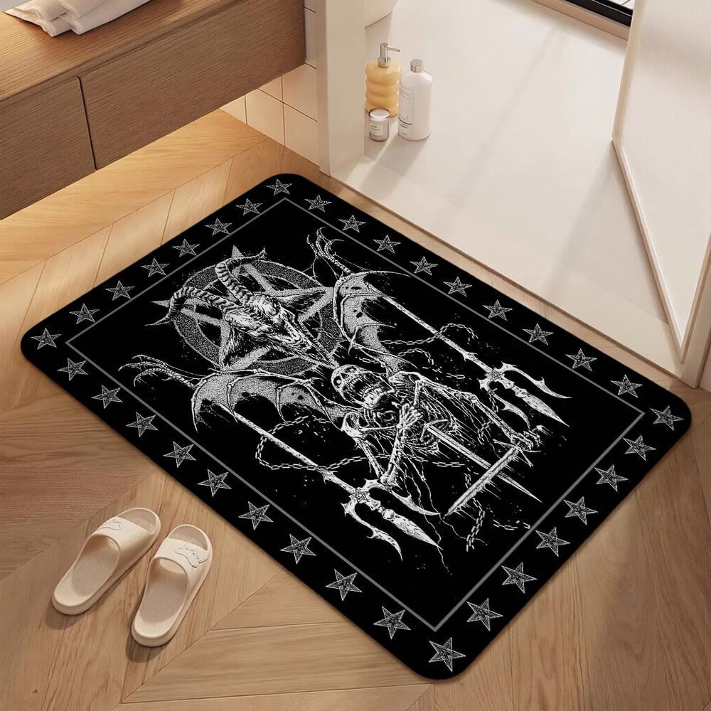 Five Elements Pentacle Double Moons Rectangular Rug Soft Texture Nonslip Carpet For Kids Bedroom Play Area Home Party Decor Holiday Gift
