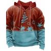 Men's Hooded Hoodies Christmas Theme Green Dog Graphic Sweatshirt Drawstring Long Sleeve Streetwear Tops Men's Clothing