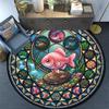 Aquatic Life Glass Round Area Rug Under Office Chairs Bedroom Living Room Home Decor