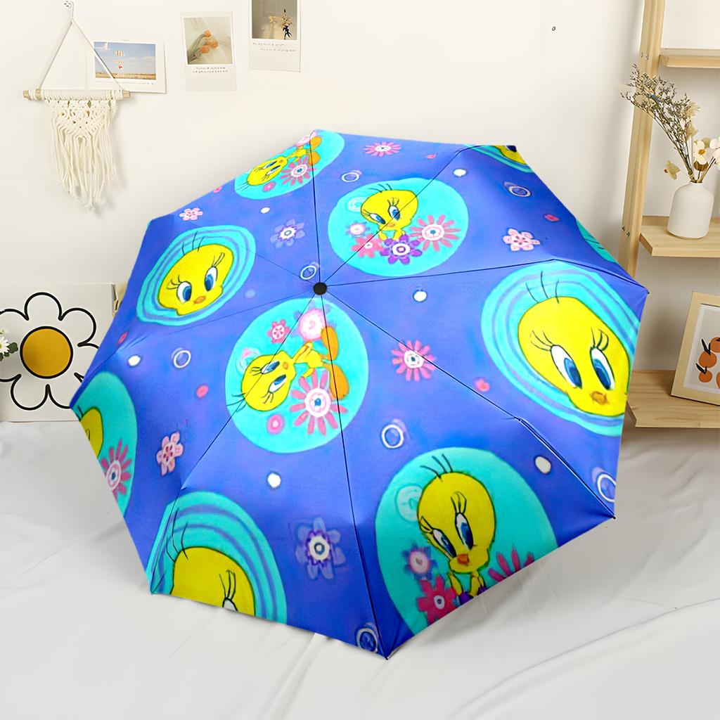 Tweety Bird Sunshine Outdoor Automatic Umbrella Retractable Design with 8-Rib Durability Compact Design All-Season Travel Fashion Lovers
