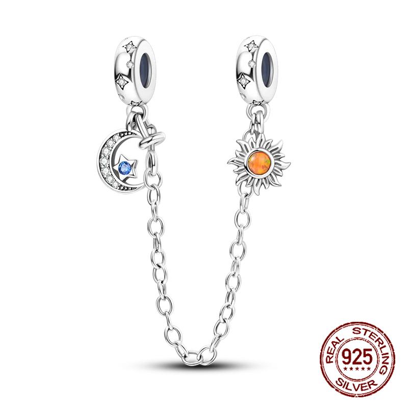 Copper Sunflower Butterfly Purple Flower Bird Ice Cream Safety Chains Fit Original Bracelets Diy Jewelry