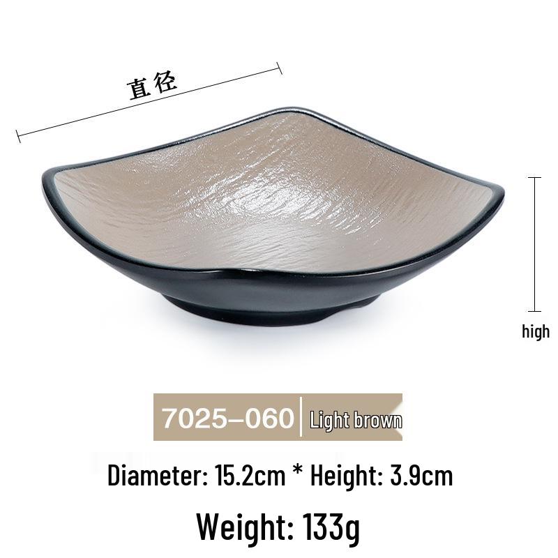 Japanese Melamine Hot Pot Sauce Dish with Two or Three Compartments for Seasoning and Snacks