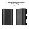 LP E6 E6N Battery and Charger Kit 2pcs 7.4V 2650mAh Battery with 1pc LED2 LPE6 Dual Channel Camera Battery Charger USB