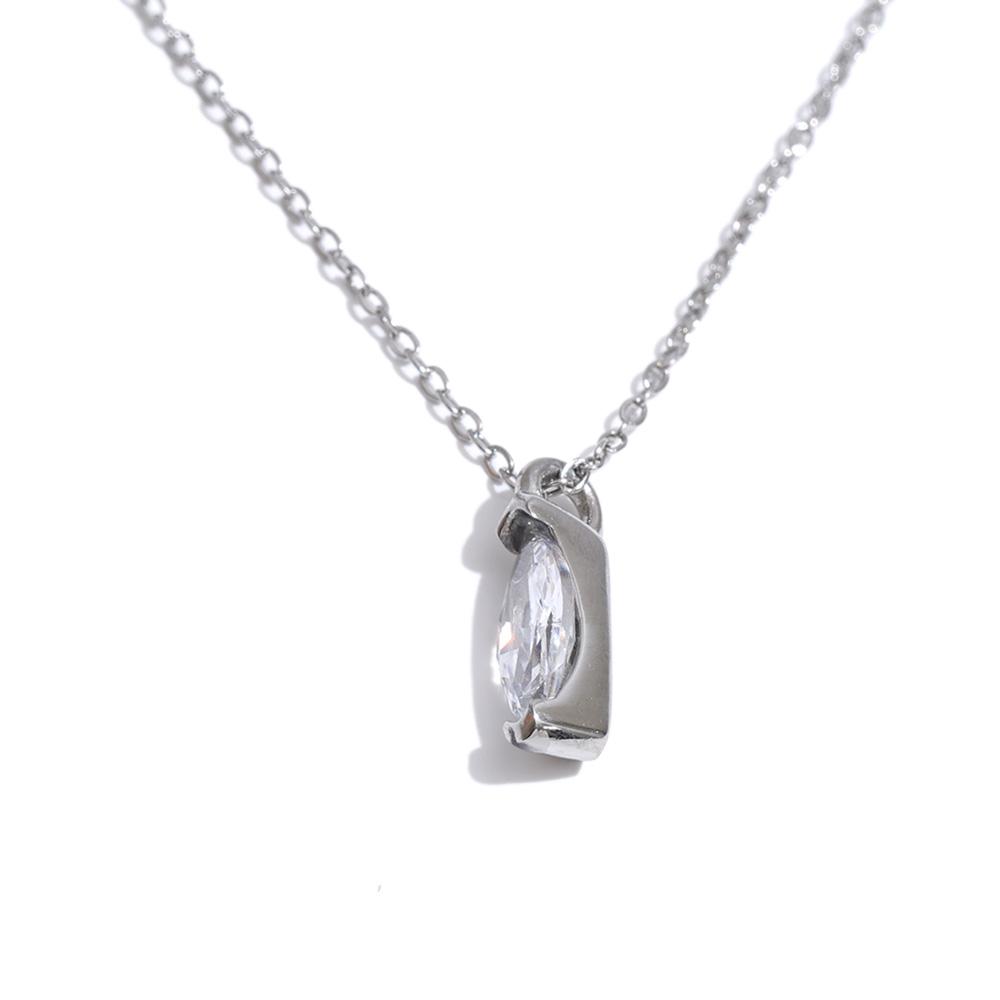 Yhpup Stainless Steel Shiny Cubic Zirconia Drop Necklace 2026 Daily Wear Delicate Premium Jewelry PVD Plated Accessories