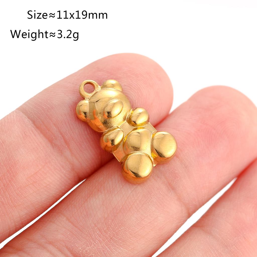 3Pcs Stainless Steel Universe Ocean Animal Pendants Charms DIY Jewelry Making Astronaut Star Bears Balloon Dog Craft Finding