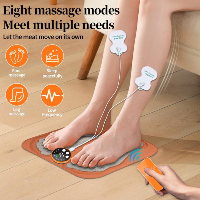 Massage Mat with EMS Technology-Rechargeable Pulse Stimulation Pad for Reflexology, Plantar Fasciitis Relief & Muscle Relaxation