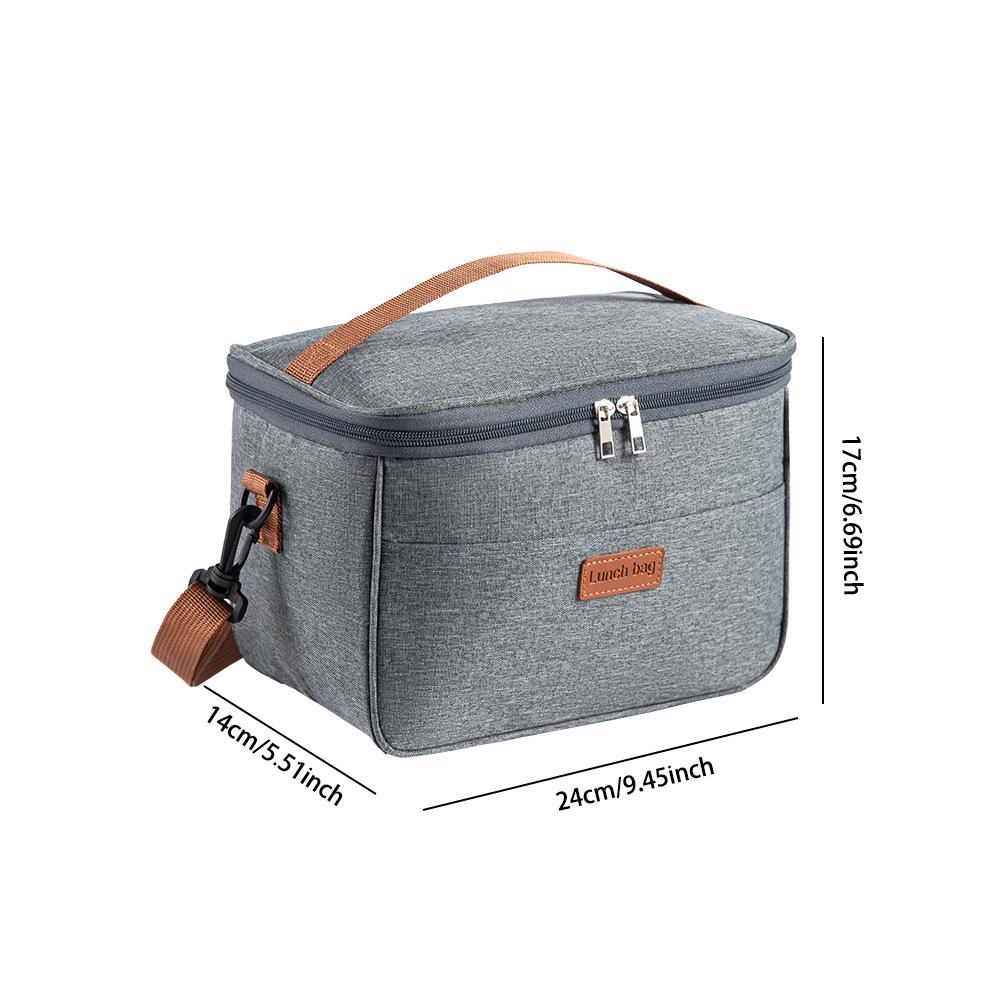 

Casual Lunch with Rice Thickened Aluminum Foil Long-Lasting Fresh-Keeping Ice Bag Worn Cross-Body Portable Outdoor Insulated Bag