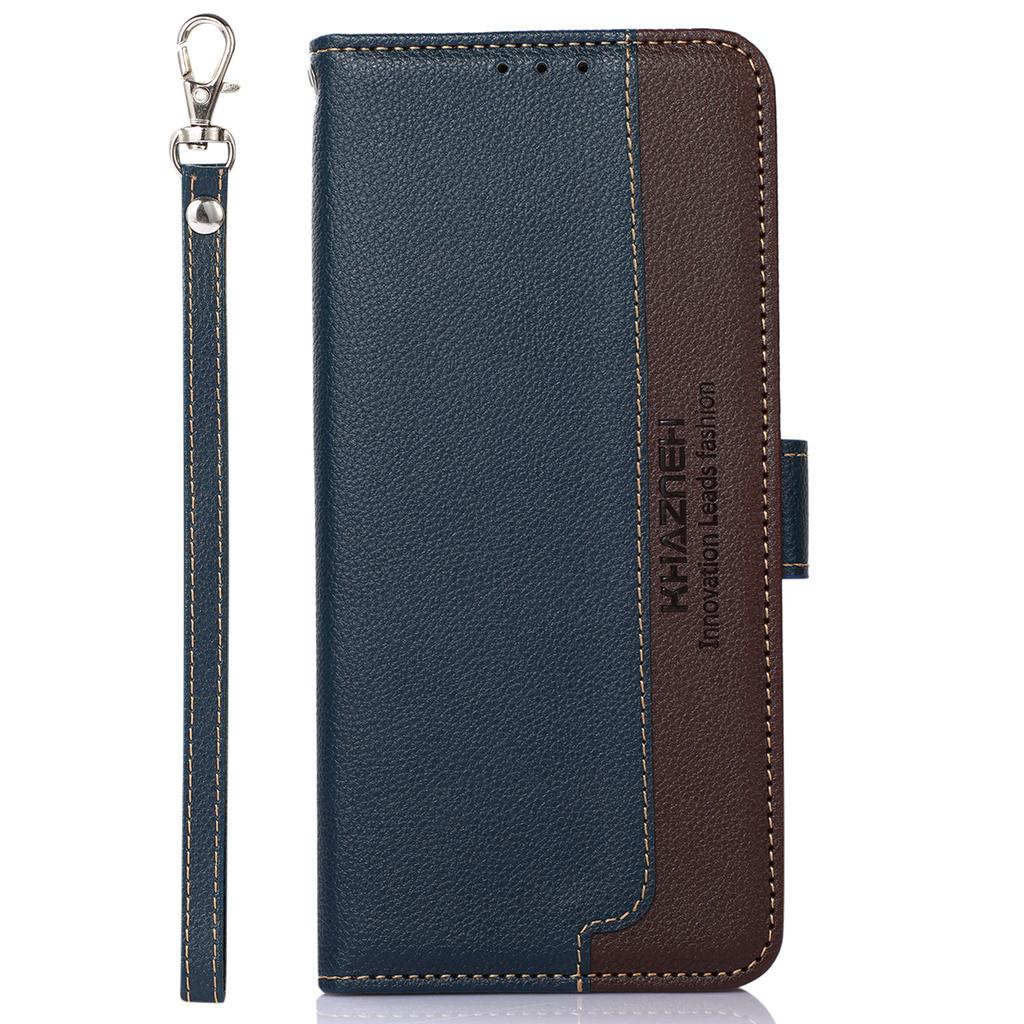 KHAZNEH For Samsung Galaxy S23 FE PU Leather Case Litchi Texture Wallet RFID Blocking Stand Phone Cover