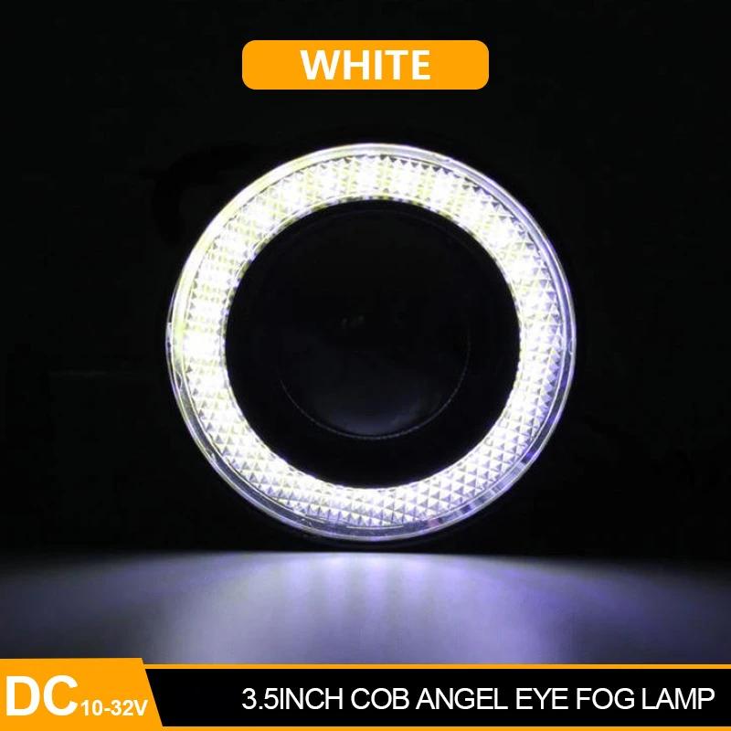 Car COB Auto DRL Led 12V HeadLamps Angel Eyes Fog Lamp Waterproof Headlights Daytime Running DayLight Turn Signal Trunk Led