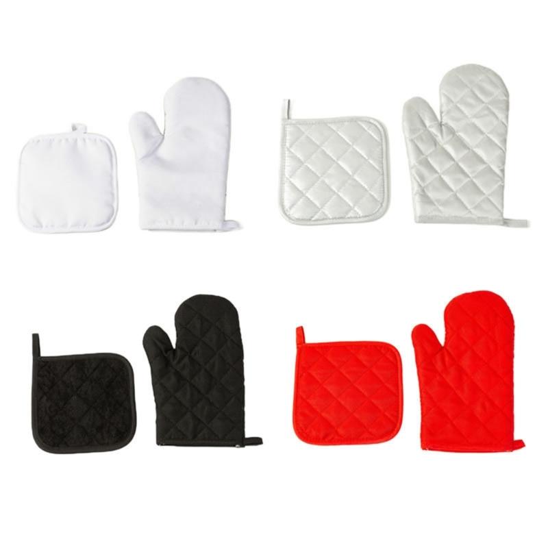 Heat Resistant Oven Mitts And Pot Holder Nonslip Grip Gloves For BBQ Baking Cooking Microwave Safe Trivet Mats