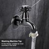 G1/2in Thread Retro Style Water Tap Brass Black Short Type Washing Machine Quick Open Faucet