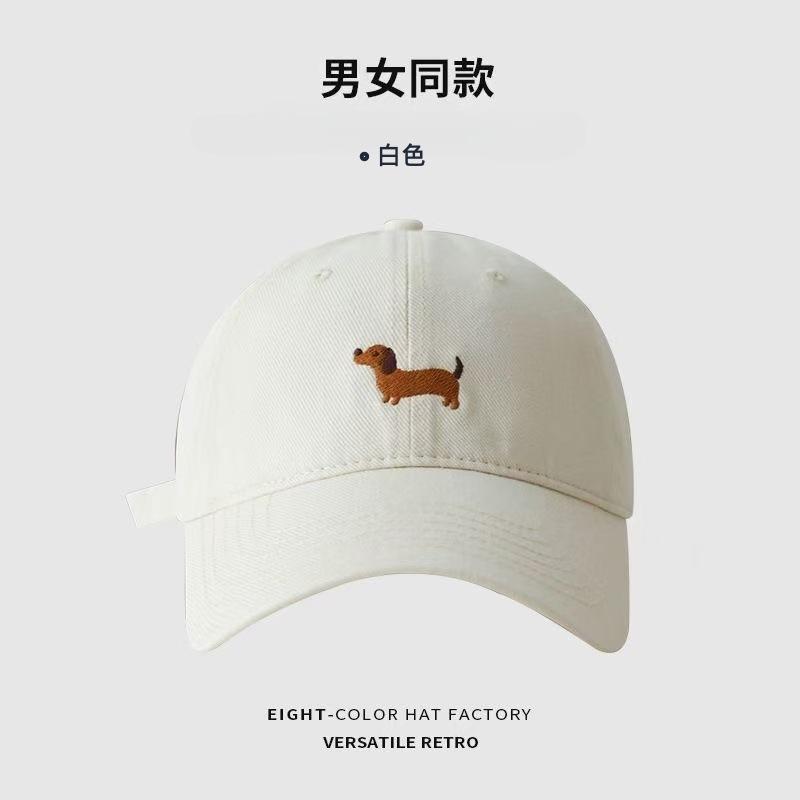 Cute Cartoon Dachshund Soft Top Cap Spring And Summer Hat High Quality Cotton Baseball Cap Men And Women The Same Style