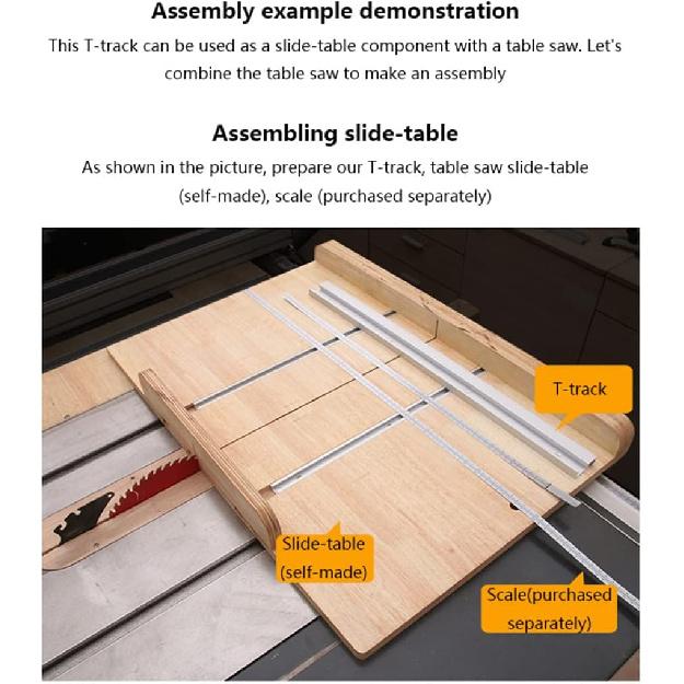 Aluminum Alloy 45 Type T-slot T-track Miter Track Jig Fixture Slot 45x12.8mm For Table Saw Router Table Woodworking Tool