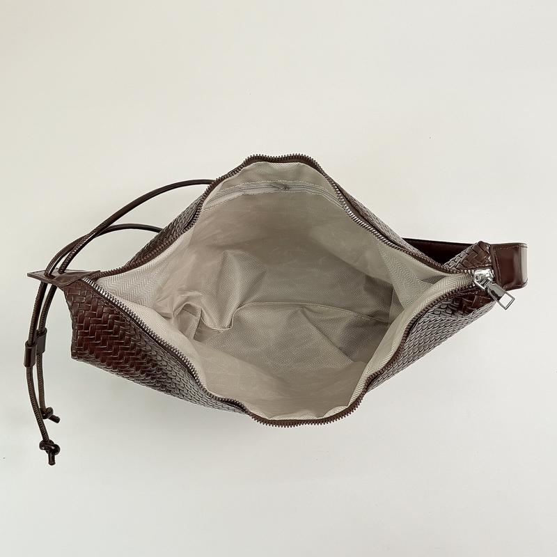Stylish Woven Faux Leather Hobo Bag with Adjustable Shoulder Strap Large Capacity Casual Tote Purse