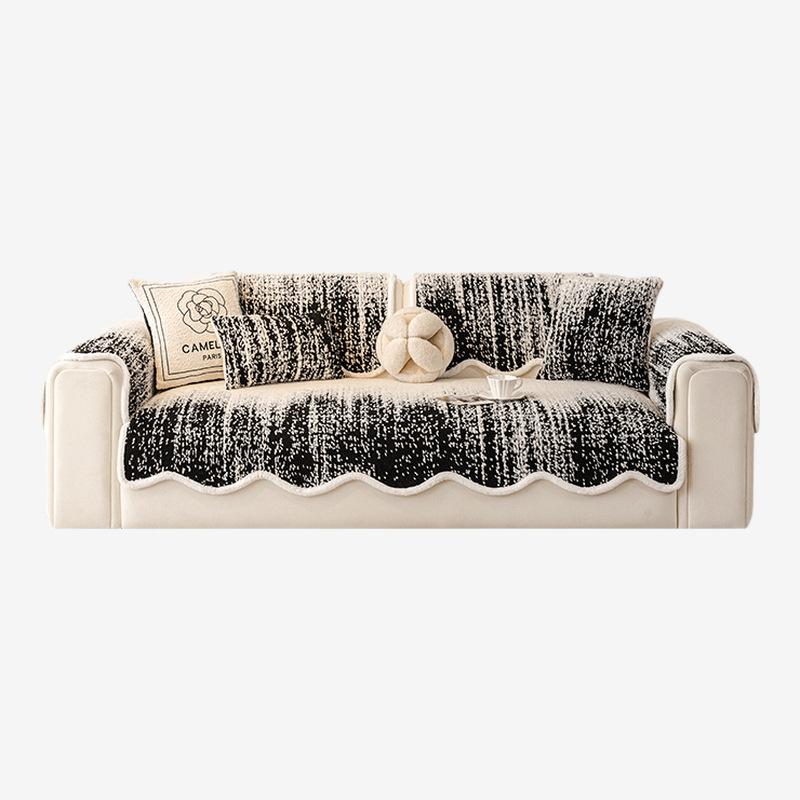 New Irregular Shaped Sofa Cover Fabric Minimalist and Fluffy Comfortable Sofa Cushion Cover Soft and Thick Fixed and Non Slip