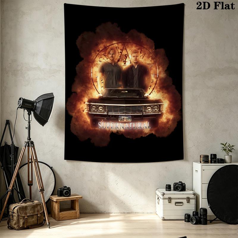 Supernatural Wall Tapestry Aesthetic Wall Hanging Printed Fabric Blanket Decorative Tapestries For Bedroom Living Room Home Decor