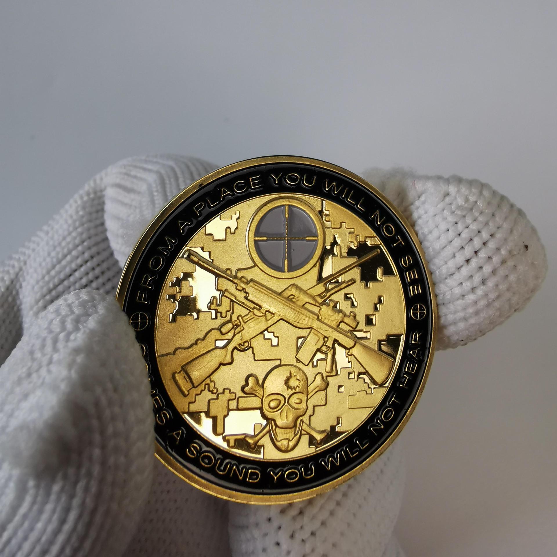 Commemorative coins for the ambush troops, gold-plated, playthings, collectibles, gold coins, shooter gold coins золотой