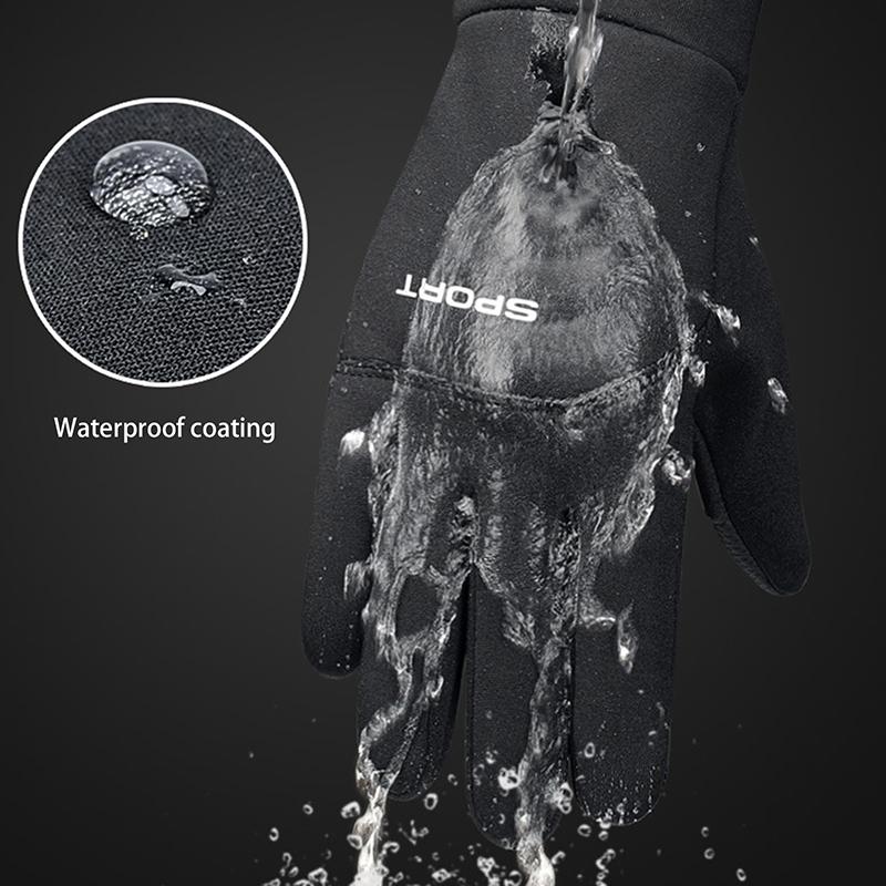 1Pair Winter Cycling Gloves Men Gloves Touch Screen Windproof Sports Gloves Warm Thermal Running Ski Cycling Gloves