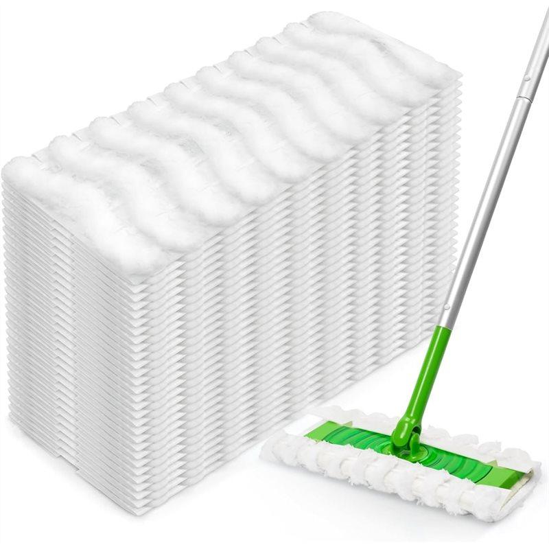 

A34R Heavy Duty Microfiber Duster Mop Pad Refills(100Pcs), Captures Dust& Pet Hair For Swiffer Sweeper Mop Dry Sweeping Cloths білий
