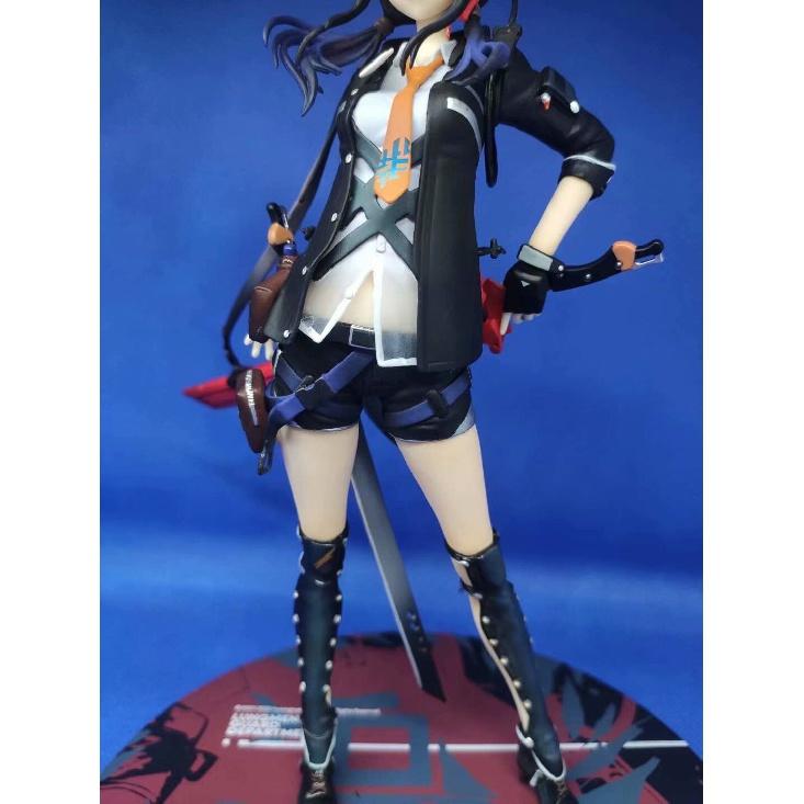 High Quality Arknights Anime Action Figures Chen Maiden Arms Shorts Transparent Clothing Standing Posture 25cm PVC Figurines