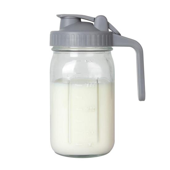 Milk Jug Leak-Proof Design Breast Milk Storage Container with Precise Scale Flip Cover Pour Spout Transport Juice Pouring Bottle