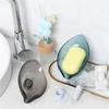 Non-slip Kitchen Supplies Bathroom Accessories Sink Drain Rack Leaf Soap Box Sponge Holder Soap Dish