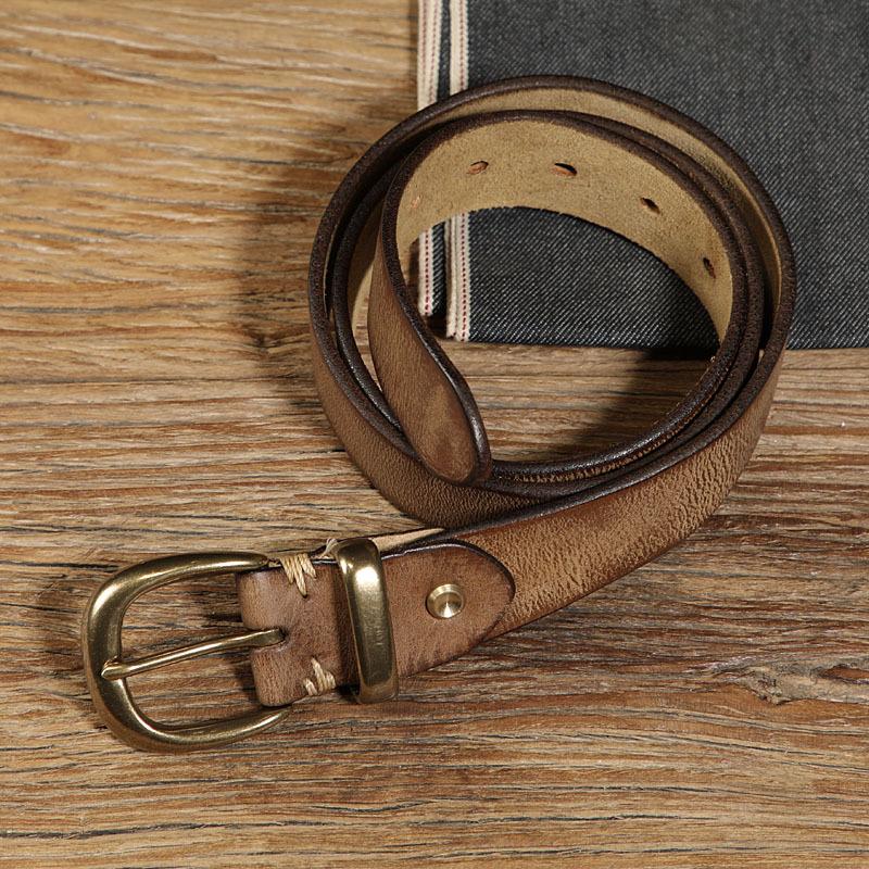 3.3 cm Genişlik kadın Hakiki Deri Vintage Kemer Lüks Bakır Tokalı Kemer Yüksek Kaliteli Sığır Derisi Kadın Kayış Kot Kemer