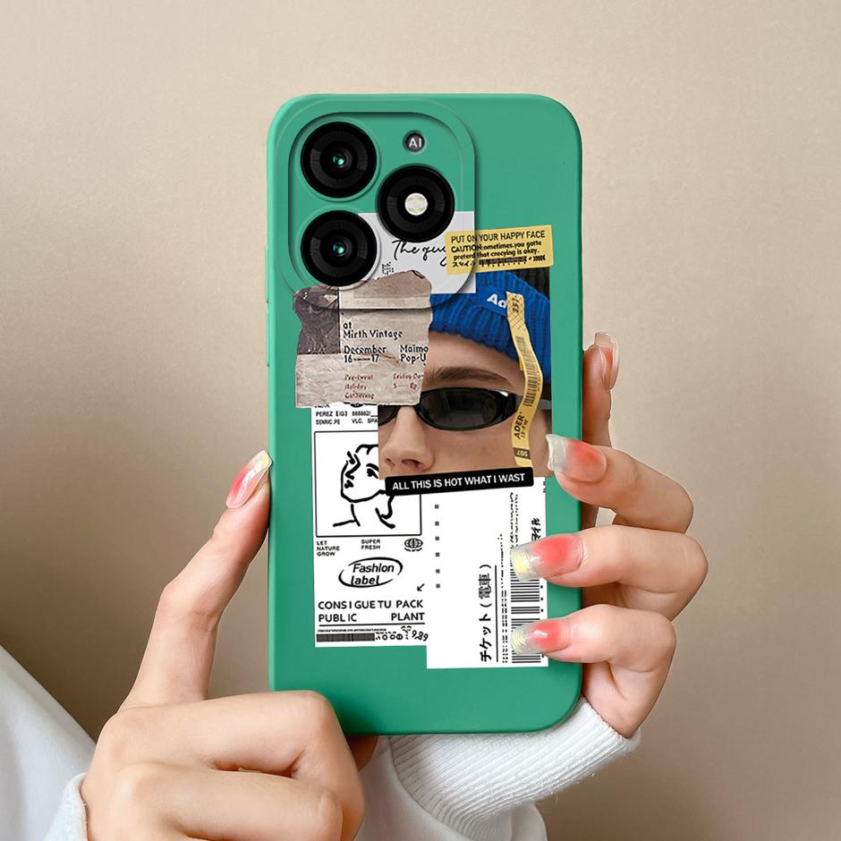 For Tecno Itel A70 Phone Case Cool Girl Cartoons Pattern Liquid Silicone Shell For ItelA70 A 70 High-quality New Design Fundas